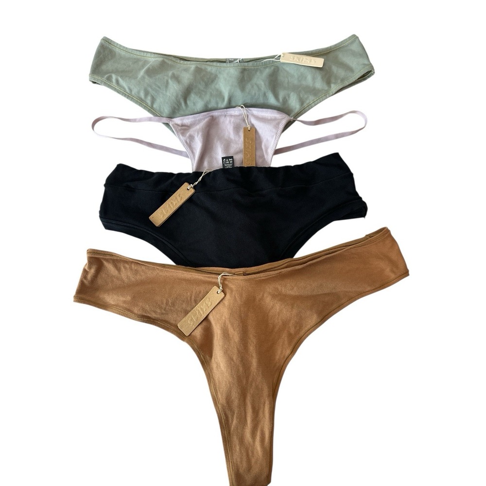 Skims Bundle LOT of 4‎ Thongs Panties Assorted Colors & Type All Size 4X New